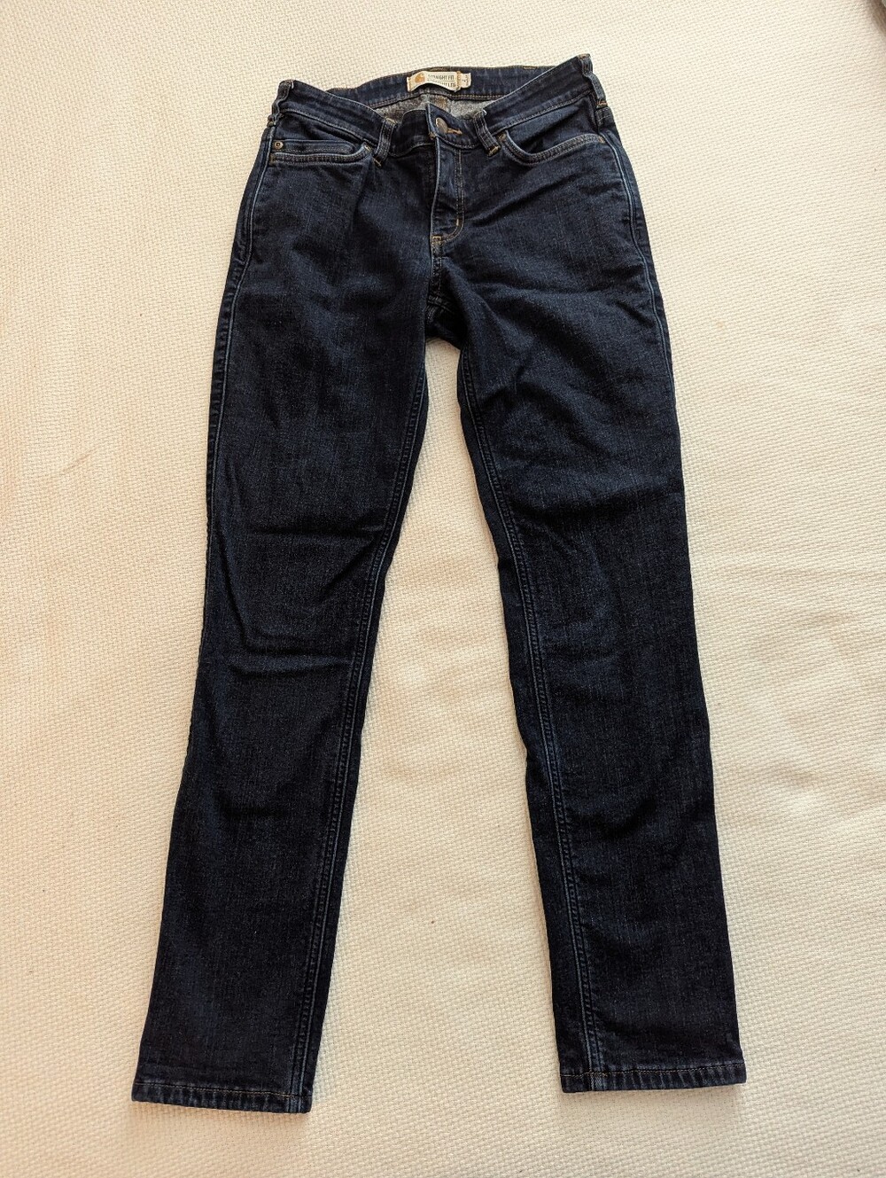 CARHARTT Women’s Rugged Flex Straight Leg Lined Jeans Sz.2 REG, Midnight Sky